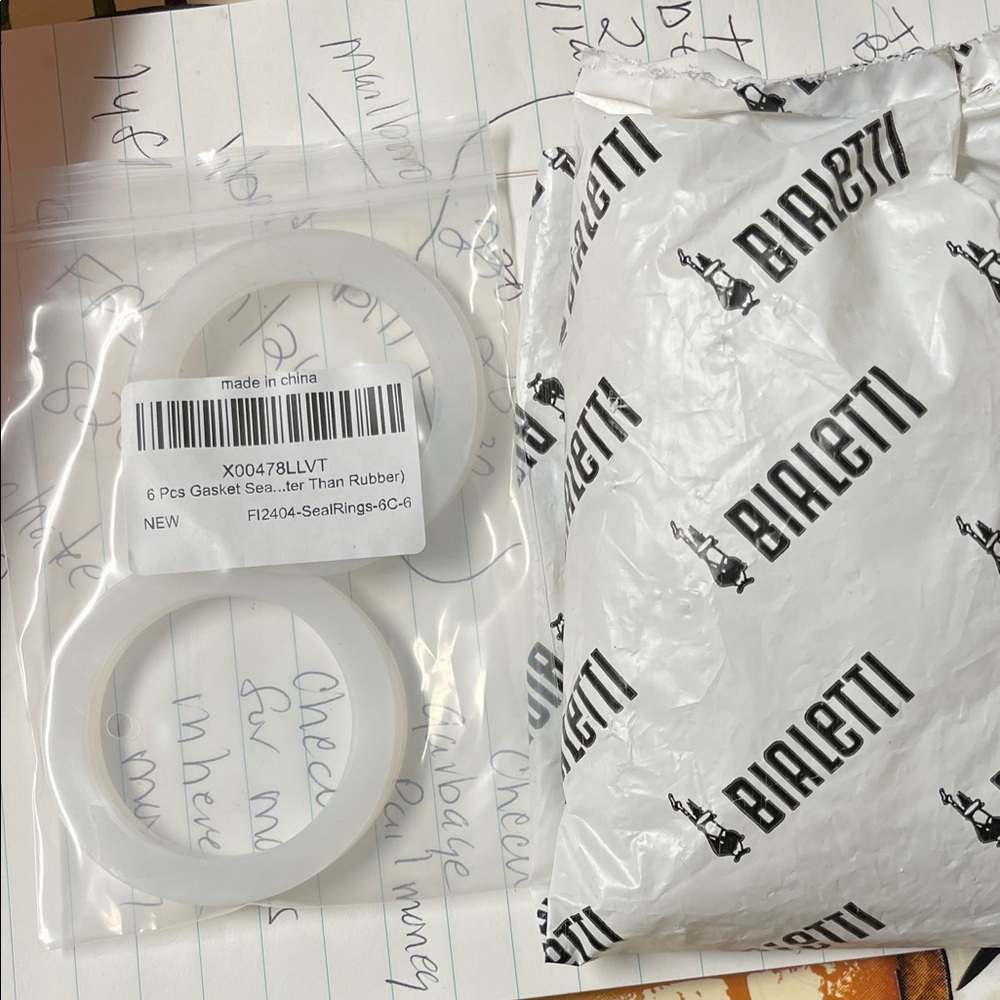 Bialetti Gasket Seal Rings for 6 cups